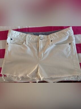 Gap 1969 Gap Sexy White Denim Cutoff Shorts Raw Frayed Hem Size 29/8